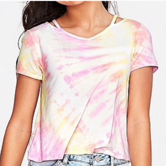 Other - JUSTICE Tye Dyed Cut out Top size girls 20